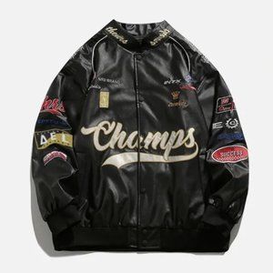 Aelfric Eden Letter-Embroidered Racing Jacket M